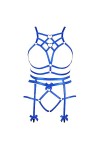 Femmes Body Strap Punk Bra Plus Size Mode Hollow Body Cage Garter Set Gothique Halloween Carnaval Dance Costume Violet 