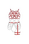Femmes Body Strap Punk Bra Plus Size Mode Hollow Body Cage Garter Set Gothique Halloween Carnaval Dance Costume Jaune Clair 
