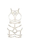 BBOHSS Femmes Bretelles Soutien - Gorge Plus Taille élégant évidé sans Tasse Garter Set Punk Gothique Halloween Carnaval Danc