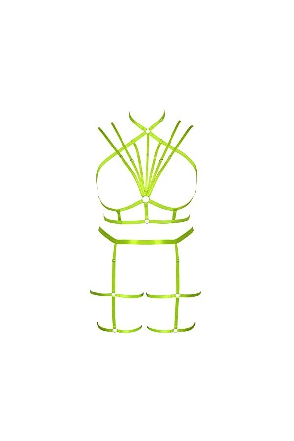 BBOHSS Femmes Bretelles Soutien - Gorge Plus Taille Bas Mode Bretelles Soutien - Gorge Ensemble Punk Gothique Halloween Rave 