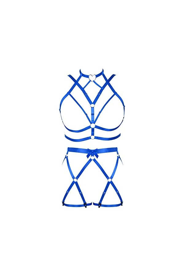 BBOHSS Femmes Bretelles Soutien - Gorge Plus Size Bas Mode Bretelles Soutien - Gorge Ensemble Punk Gothique Halloween Carnava