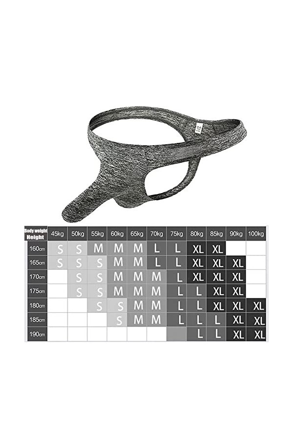 LOEBKE Nez déléphant pour Hommes G-String Ultra-Doux String Slip Elephant Trunk Underwear 3PCS