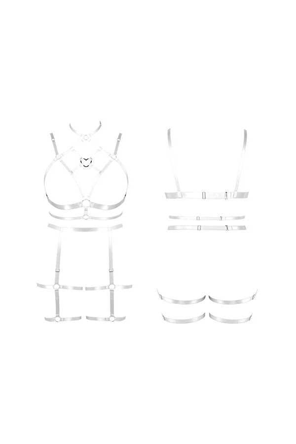 Femmes Sling Sling Lingerie Grande Taille évidée Garter Lingerie Ensemble Punk Gothique Carnaval Noël Halloween Party Costume