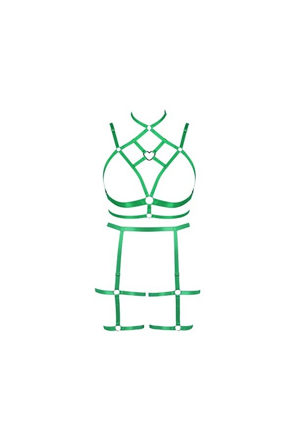 Femmes Sling Sling Lingerie Grande Taille évidée Garter Lingerie Ensemble Punk Gothique Carnaval Noël Halloween Party Costume