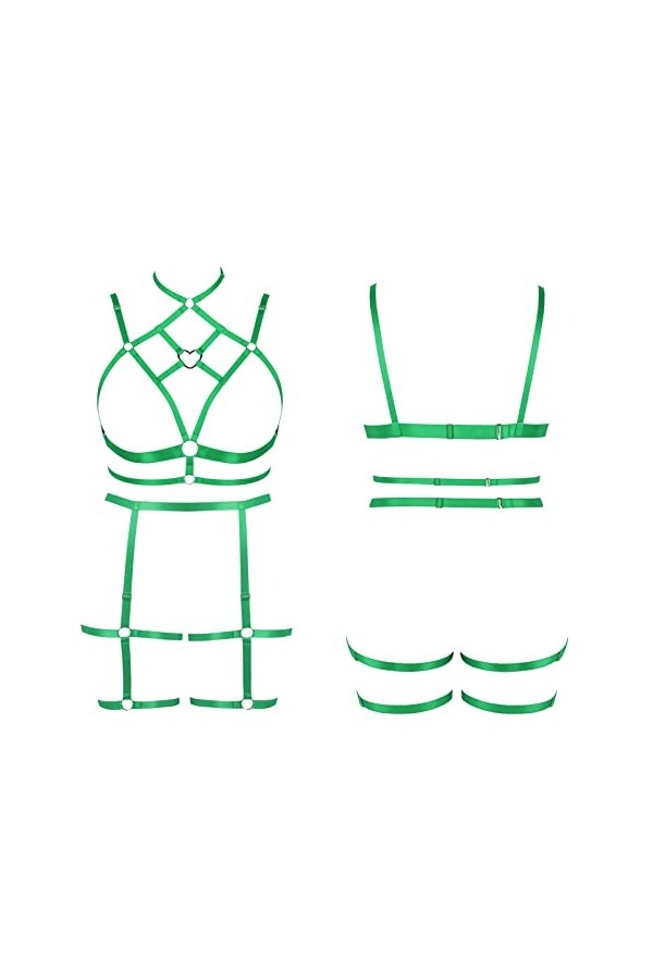 Femmes Sling Sling Lingerie Grande Taille évidée Garter Lingerie Ensemble Punk Gothique Carnaval Noël Halloween Party Costume