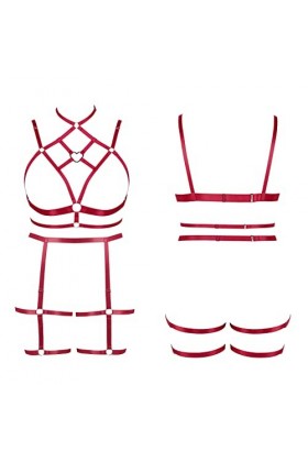 Femmes Sling Sling Lingerie Grande Taille évidée Garter Lingerie Ensemble Punk Gothique Carnaval Noël Halloween Party Costume