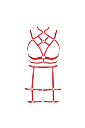 Femmes Sling Sling Lingerie Grande Taille évidée Garter Lingerie Ensemble Punk Gothique Carnaval Noël Halloween Party Costume