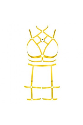 Femmes Sling Sling Lingerie Grande Taille évidée Garter Lingerie Ensemble Punk Gothique Carnaval Noël Halloween Party Costume