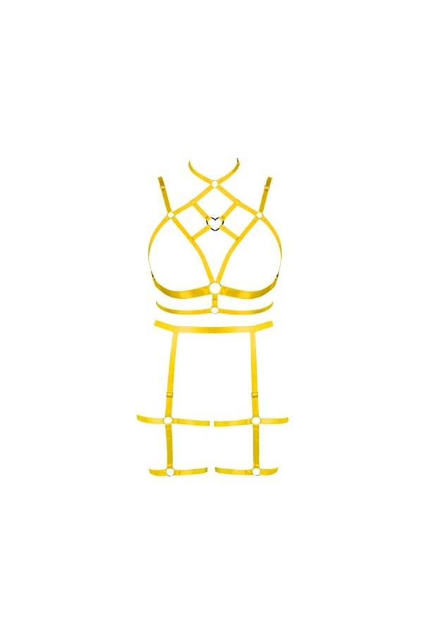 Femmes Sling Sling Lingerie Grande Taille évidée Garter Lingerie Ensemble Punk Gothique Carnaval Noël Halloween Party Costume