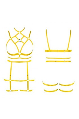 Femmes Sling Sling Lingerie Grande Taille évidée Garter Lingerie Ensemble Punk Gothique Carnaval Noël Halloween Party Costume