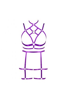 Femmes Sling Sling Lingerie Grande Taille évidée Garter Lingerie Ensemble Punk Gothique Carnaval Noël Halloween Party Costume