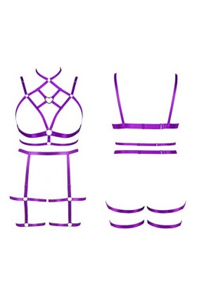 Femmes Sling Sling Lingerie Grande Taille évidée Garter Lingerie Ensemble Punk Gothique Carnaval Noël Halloween Party Costume