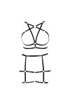 Femmes Bretelles Soutien - Gorge Plus Taille Creux Pentagramme Soutien - Gorge Garter Set Punk Gothique Halloween Carnaval No