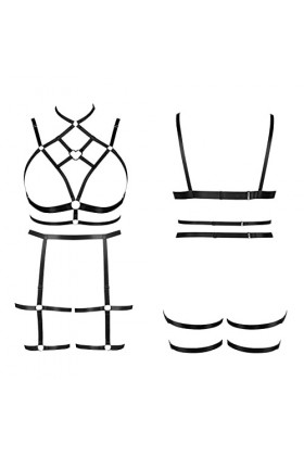 Femmes Sling Sling Lingerie Grande Taille évidée Garter Lingerie Ensemble Punk Gothique Carnaval Noël Halloween Party Costume