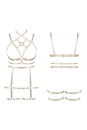 Femmes Sling Sling Lingerie Grande Taille évidée Garter Lingerie Ensemble Punk Gothique Carnaval Noël Halloween Party Costume