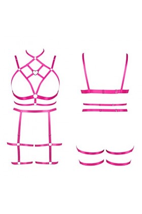 Femmes Sling Sling Lingerie Grande Taille évidée Garter Lingerie Ensemble Punk Gothique Carnaval Noël Halloween Party Costume