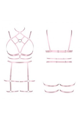 Femmes Sling Sling Lingerie Grande Taille évidée Garter Lingerie Ensemble Punk Gothique Carnaval Noël Halloween Party Costume