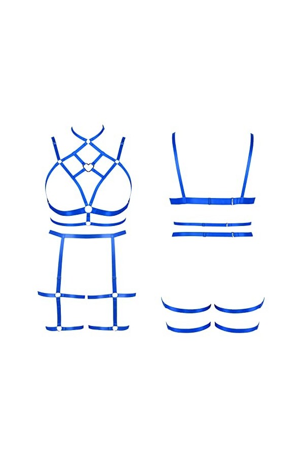 Femmes Sling Sling Lingerie Grande Taille évidée Garter Lingerie Ensemble Punk Gothique Carnaval Noël Halloween Party Costume