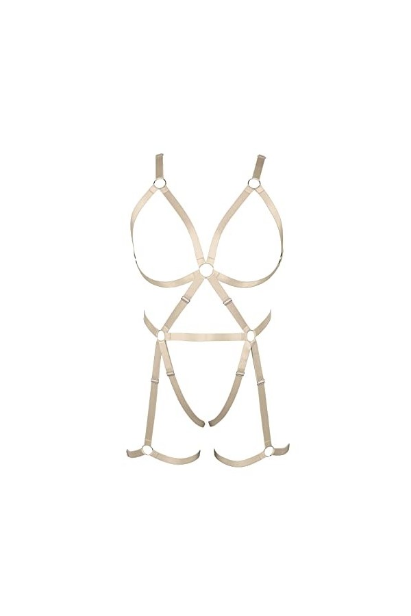 Femmes Body Lingerie Mode Plus Taille sous - vêtements évidés Garter Set Punk Gothique Halloween Carnaval Noël Party Costume 