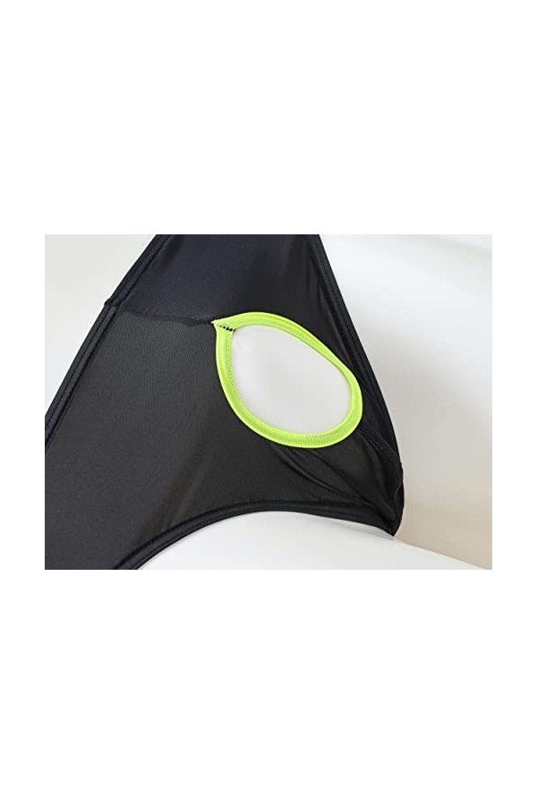 BIATWOWR Sous-vêtements sexy transparents pour homme avec pochette ouverte pour soutenir les testicules - Sous-vêtements exte