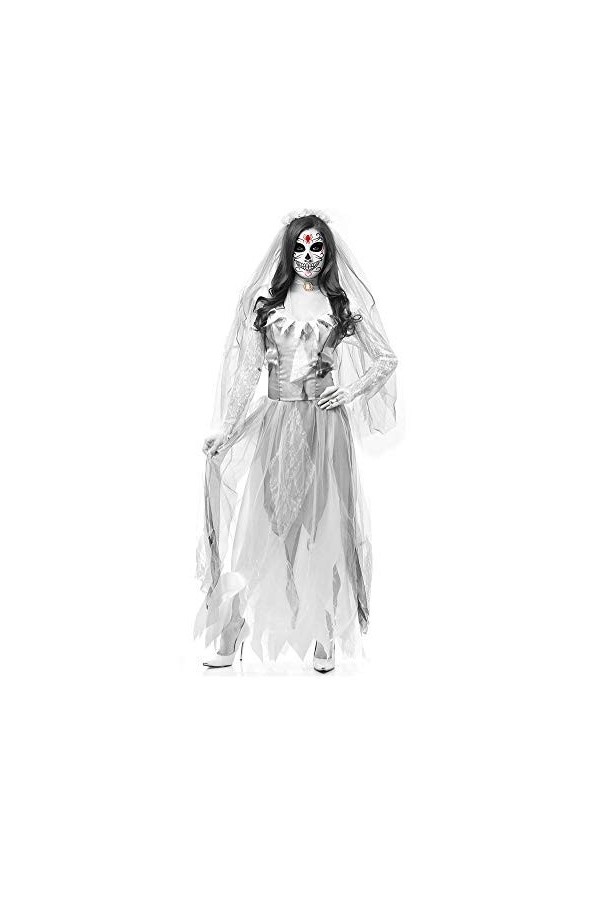Classic Pink Robe Sexy Costume Femme Halloween Déguisement Mariée fantôme Costumes Cosplay Blanc M