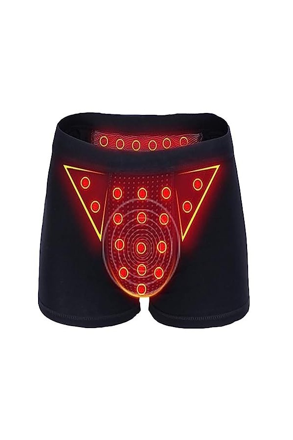 Boxer Magnetic Therapy Pour La Santé Des Hommes - Lot De 3 Caleçons Physiologiques Avec Aimants énergétiques 4XL,Noir 