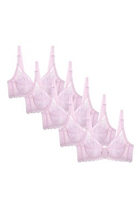 Femmes Sexy Dentelle RéGlable Respirant Soutien - Gorge 3/4 Tasses éTé Push - Up Mince Doux Soutien - Gorge Maille Dentelle P