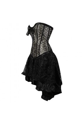 TWIOIOVE Robe maxi dHalloween pour femme - Rétro - Élégante - Longue - Robe festive - Robe punk sexy stretch décontractée - 