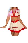 SKFLABOOF Tenue Infirmiere Ouverte Costume Femme Party Pute French Ensemble Japonaise Babydoll Hot Hard Lingerie Coquin Sexy 