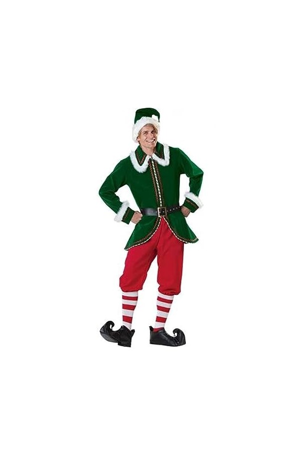 Fehploh Ensemble de costumes delfe de cosplay de Noël pour adultes, tenues de costumes delfe pour femmes et hommes, tenues 