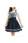 BOTCAM Costume Dirndl Costume de costume bavarois pour femme, robe de cosplay 3, sexy, mini robe moulante, Noir 1, M