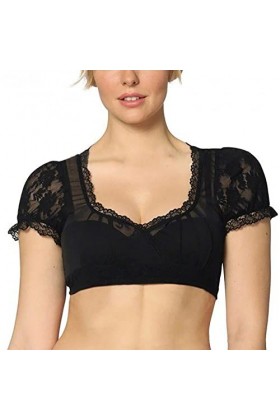 Ensemble de lingerie érotique sexy pour femme - 1 pièce - 1 pièce - Lingerie en dentelle - Gilet élégant pour Dirndl - Blouse