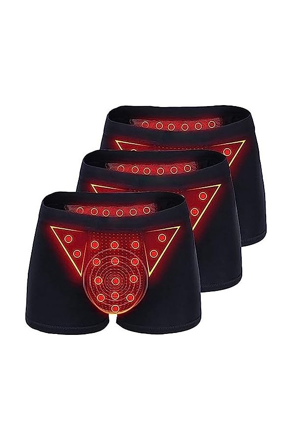 Lot De 3 Sous-vêtements Dagrandissement De Thérapie Magnétique Pour Hommes L,3 PIÈCES 