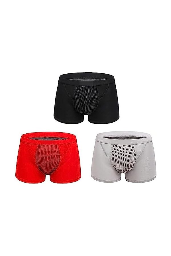 3 Paquets De Pantalons Intérieurs De Thérapie Magnétique Pour Hommes L,3 pièces 