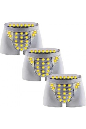 Sous-vêtements De Thérapie Magnétique Pour Hommes, Boxer Dagrandissement De Confort De Soins De Santé 3-Packs Paquet Individ