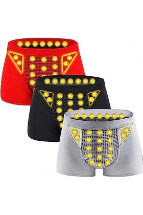 Men Health Care Sous-vêtements De Thérapie Magnétique Boxer Délargissement De Confort, 3 Paquets Individuels L,3 PIÈCES 
