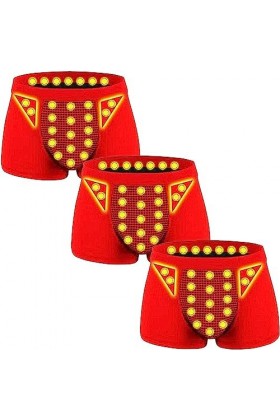 Boxer Dagrandissement De Confort De Sous-vêtements De Thérapie Magnétique Pour Hommes, Emballage Individuel De 3 Paquets De 
