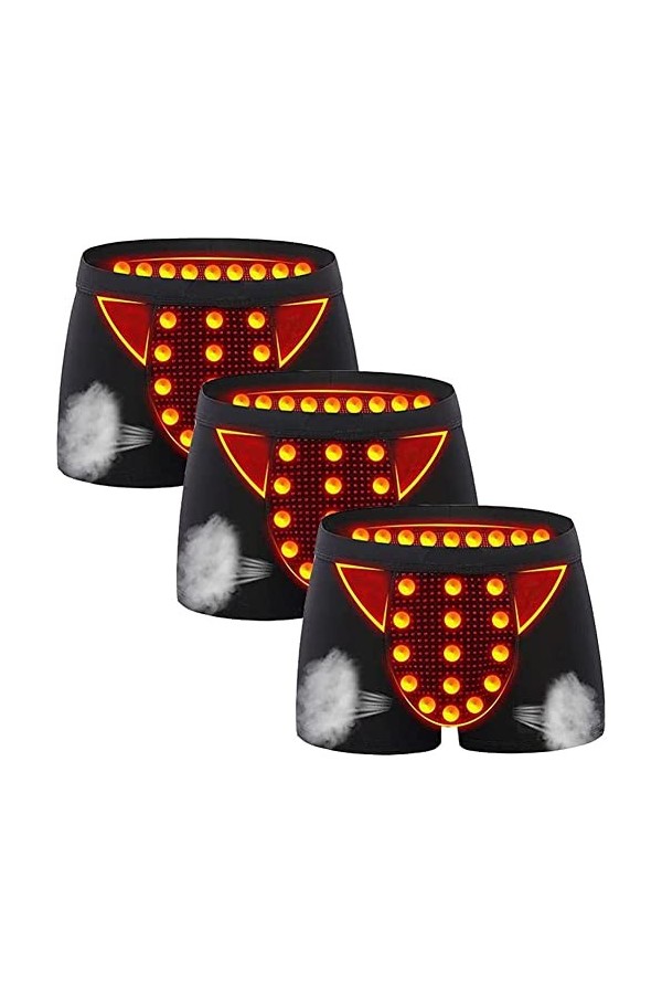 Caleçon Délargissement De Thérapie Magnétique Pour Homme, Caleçon Confortable Améliorant La Puissance Masculine 3XL,3 PIÈCE