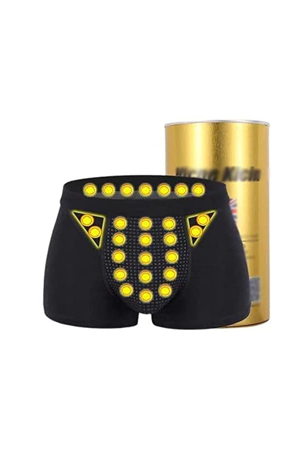 Hommes Culotte Thérapie Magnétique Énergétique, Ice Silk Respirant Élastique Élargissement Sous-Vêtements 4XL,3 PIÈCES 
