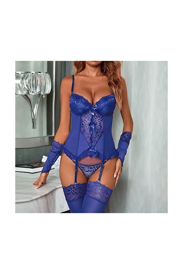 Fulidngzg Body sexy pour femme - Lingerie érotique - Lingerie sexy - Body élégant pour le sexe - Lingerie sexy - Nuisette en 