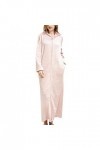 Générique Femmes Pyjamas Flanelle Épaissie Long Manteau Homewear Pyjamas Femmes Lingerie De Jeu De Rôle Pink, XL 