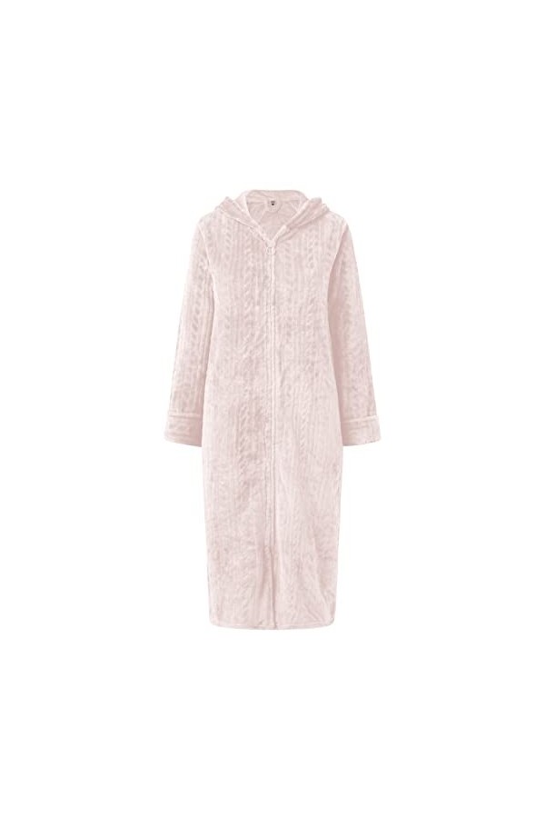 Générique Femmes Pyjamas Flanelle Épaissie Long Manteau Homewear Pyjamas Femmes Lingerie De Jeu De Rôle Pink, XL 