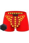 Lot De 3 Sous-vêtements De Thérapie Magnétique Pour Homme Pour Lamélioration De La Santé De La Prostate XL,Rouge 