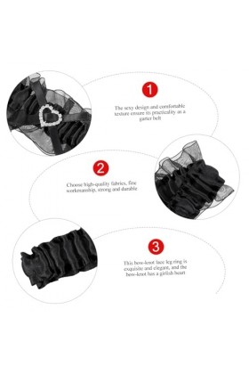 ifundom 4 Pièces Anneau De Jambe Jarretière De Mariage en Dentelle Ceinture Femme Jarretière De Bal en Dentelle Étirer Le Bal
