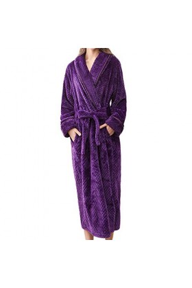 Portant Lingerie allongé dhiver pour Femmes vêtements de Maison châle Manteau de Robe à Manches Longues Lingerie Grande Tail