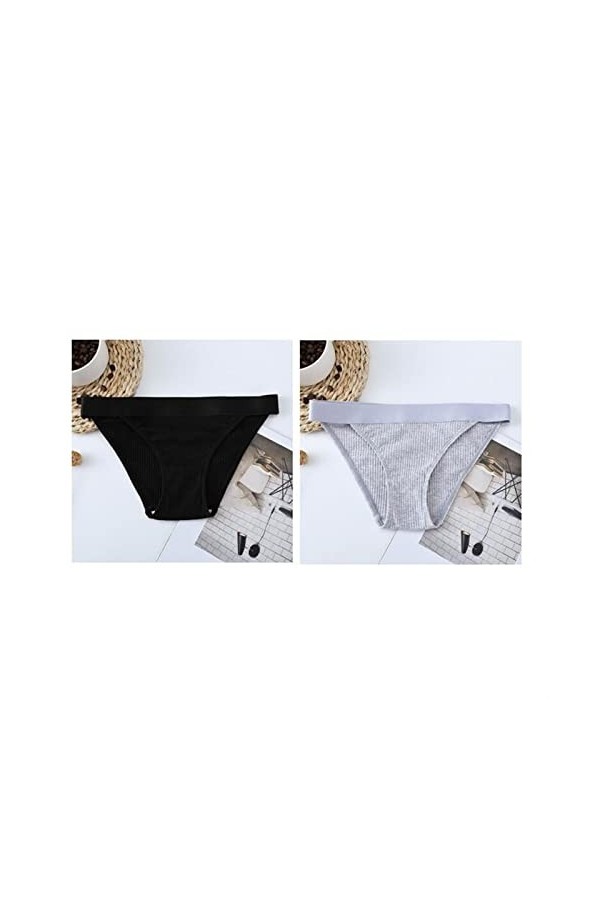 Culottes et Slips Slip Femme Comfort Knickers 2 Pcs / pack ML XL Sous-vêtements en Pur Coton for femmes sans couture Stamping
