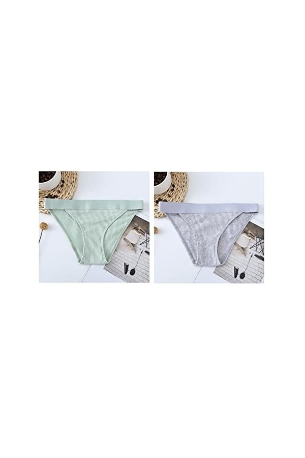 Culottes et Slips Slip Femme Comfort Knickers 2 Pcs / pack ML XL Sous-vêtements en Pur Coton for femmes sans couture Stamping
