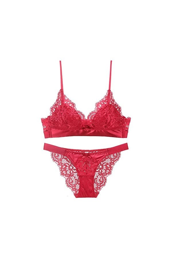 Aux Femmes Ensembles de Lingerie Faire Monter Broderie Ensemble de Soutien-gorge et de Culotte pour Femmes Dentelle Sexy Sout