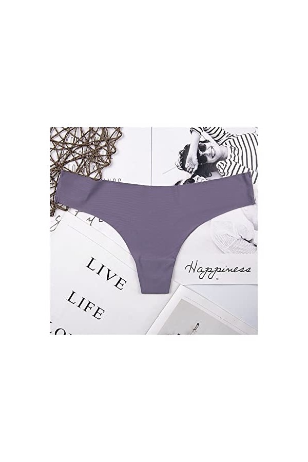 PBLCYUT String sexy sans couture pour femme - Motif léopard - Couleur : G-hui - Taille : 1 pièce