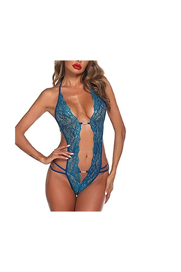 Bas de Corps en Dentelle pour Femmes Lingerie Sexy Babydoll Pyjama Sexy Girly Dentelle Lingerie Sexy Dames Costume Une pièce 